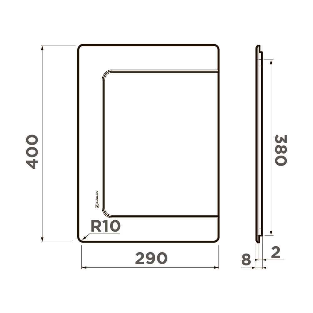 Разделочная доска Omoikiri CB-BASIC-380-WD