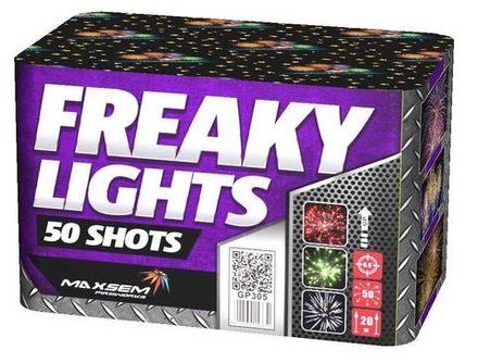 Батарея салютов "FREAKY LIGHTS"  0,6"/50 залпов