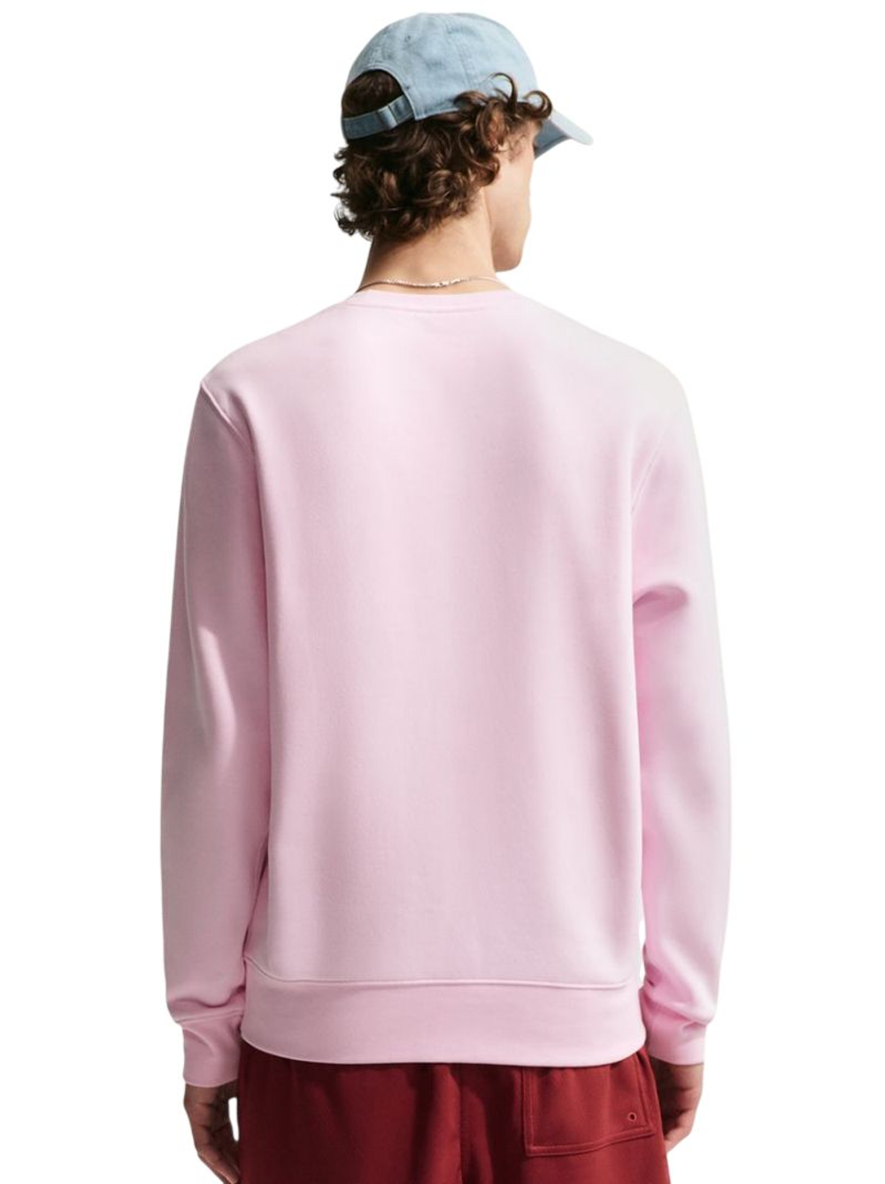 Куртка теннисная Nike Club Fleece Crew - pink foam/white