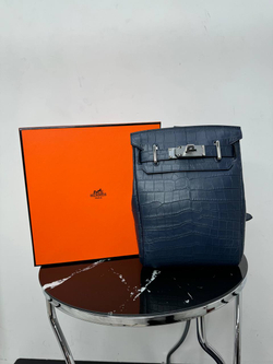 Нагрудная сумка слинг Hermes Kelly из кожи крокодила