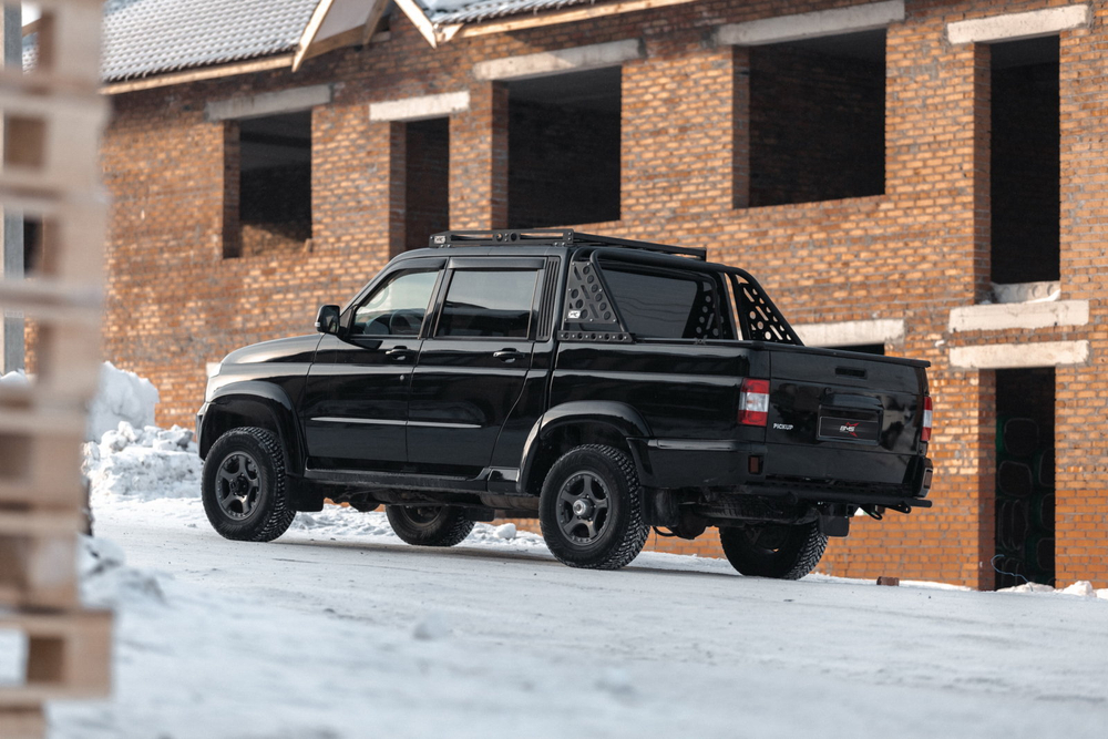 Бампер силовой задний BMS BAIKAL для УАЗ Пикап 2008-2026