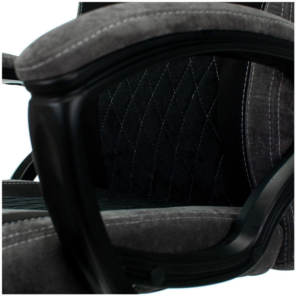 Кресло игровое ZOMBIE VIKING 6 KNIGHT B FABRIC, ML, ткань черный/серый, топ-ган (до 180кг)