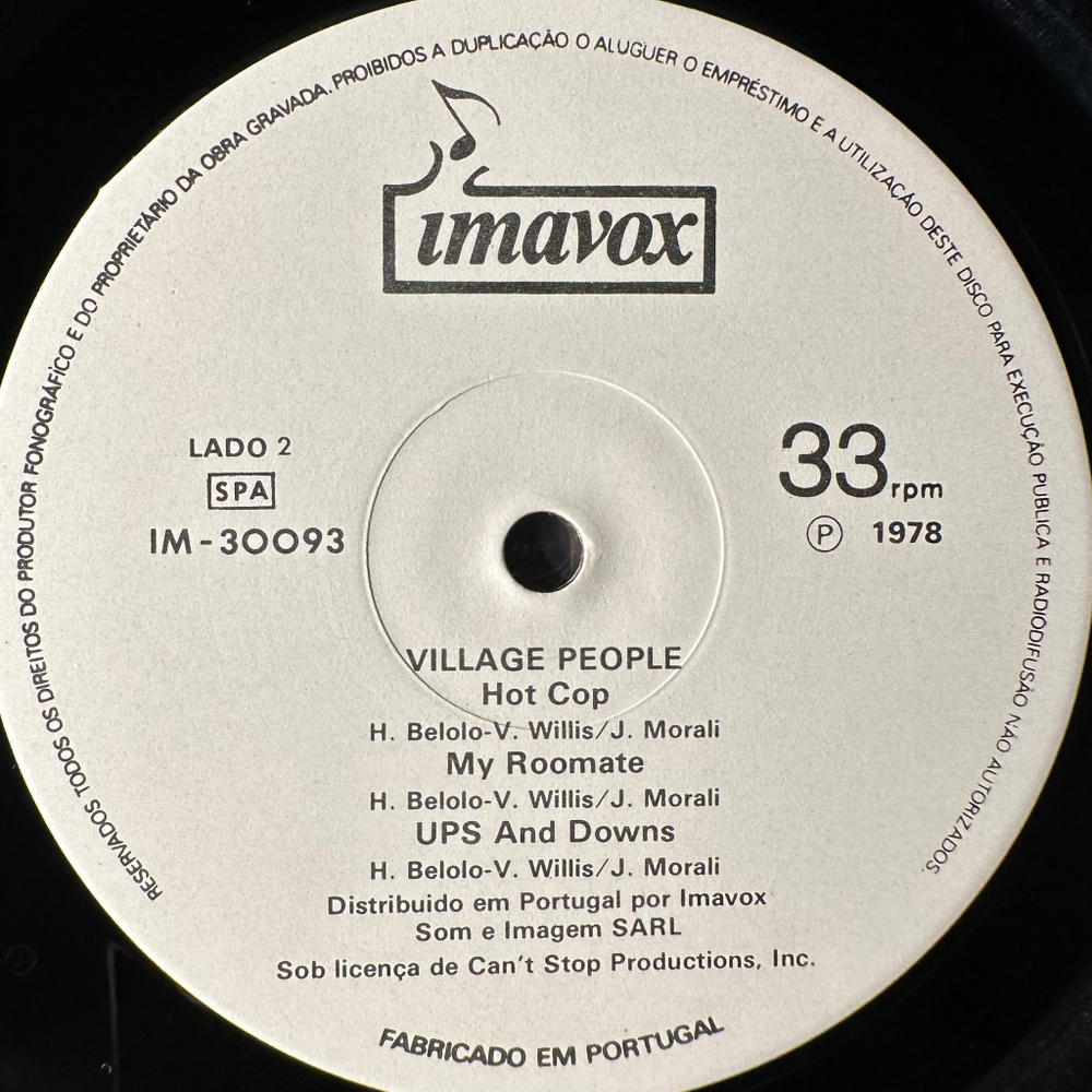 Village People ‎– Cruisin (Португалия 1978г.)