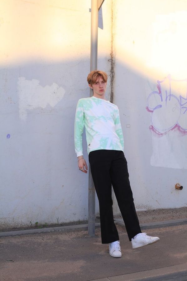 Лонгслив Салатовый Tie Dye - фото 3