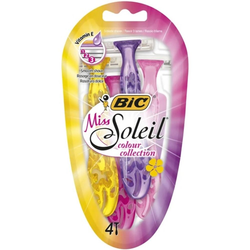 Бритва женская "БИК" Miss Soleil color 4шт