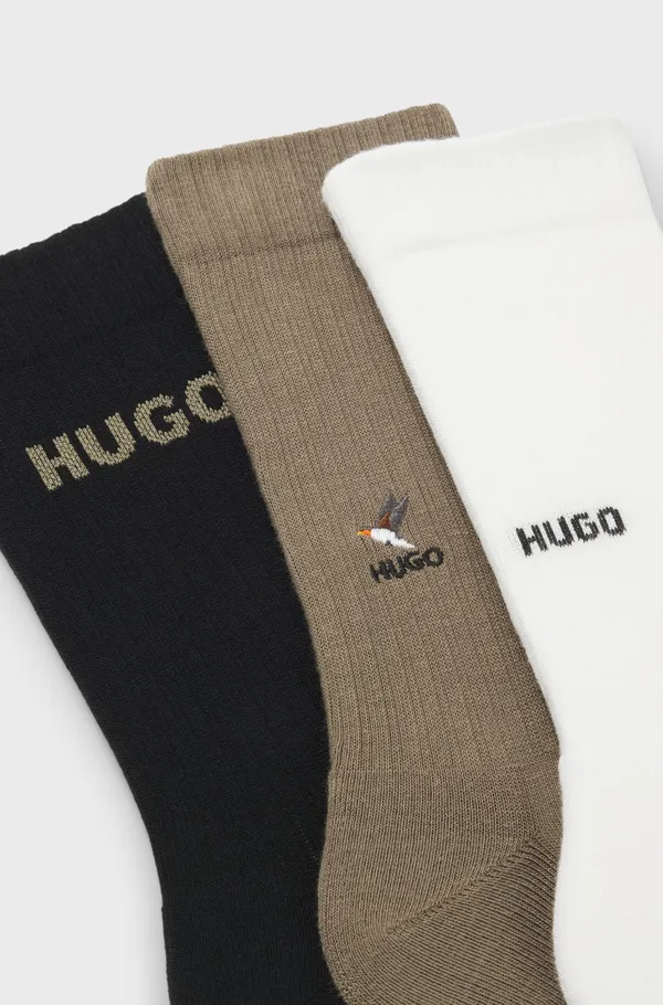 Носки (3 пары) мужские HUGO 3P QS EMBROIDERY CC