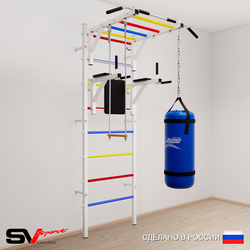 Шведская стенка Sv Sport 5433 (Турник рукоход/Брусья/Трапеция/Цепь/Мешок 30кг)