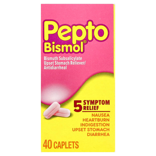 Pepto Bismol, субсалицилат висмута, 40 капсул (131 мг в 1 капсуле)