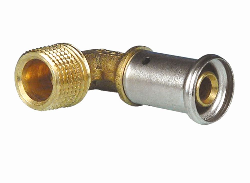 Угольник 90° НР, HENCO(ХЕНКО) латунь пресс, 26x3/4