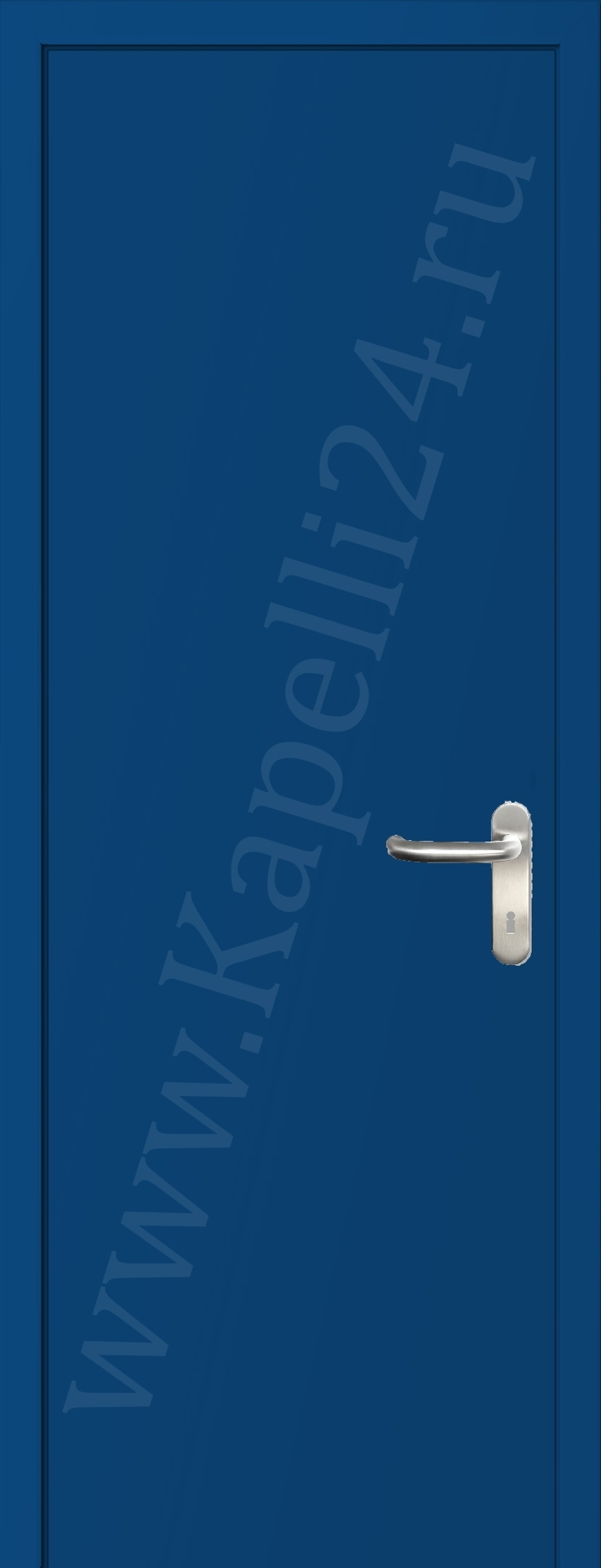 Дверь влагостойкая пластиковая KAPELLI multicolor ДГ RAL 5017 Транспортный синий + коробка