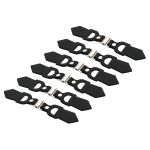 Застежка для кардигана 12х2 см, 6 шт, Black/S черный с серебром, FA213