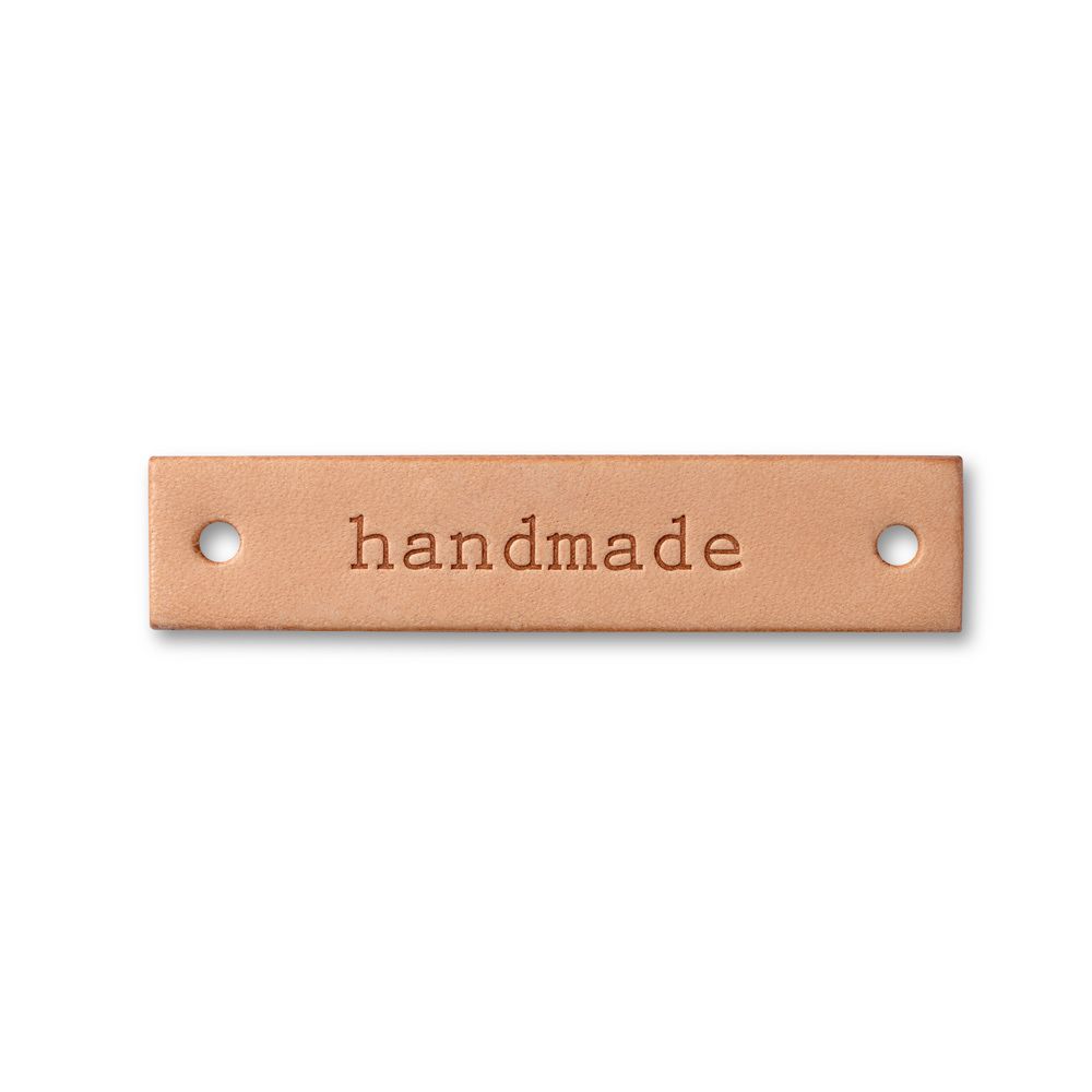 Нашивка handmade кожа бежевый, прямоугольник, Prym 403795