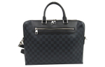 LOUIS VUITTON Canvas With Leather Handbag, Shoulder Bag, Crossbody Bag, Briefcase Men"s Gray Black