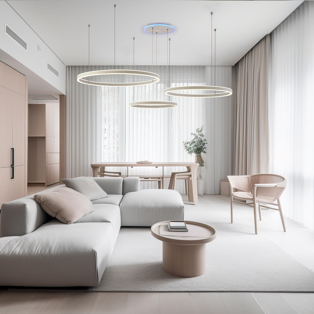 Citilux Дуэт Смарт CL719A700 RGB Умная подвесная люстра Белая