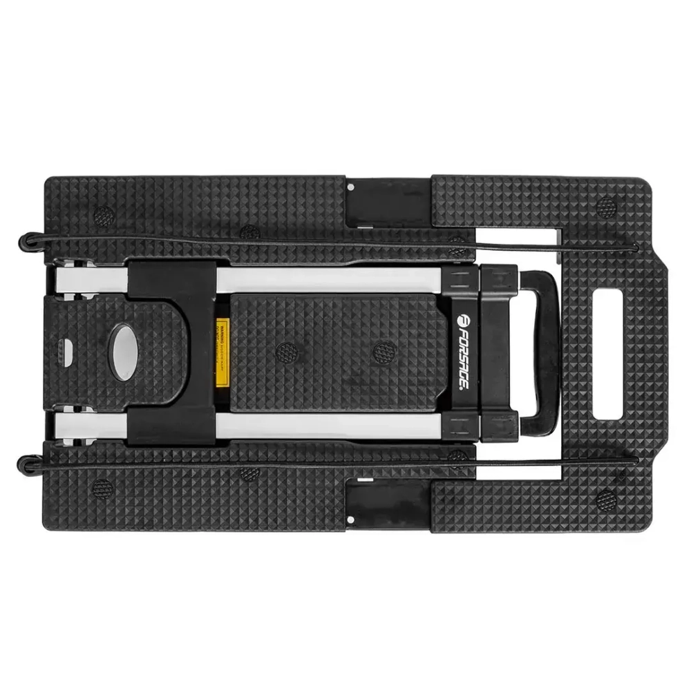Тележка платформенная складная с телескопической ручкой+2крюка на эластичных ремнях L-1.6м(330х500/590мм,ручка 430-870мм,max нагр.170кг,7 колес) Forsage F-VT270