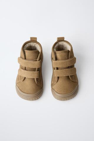 ZARA КОЖАНЫЕ БОТИНКИ BAREFOOT, КОРИЧНЕВЫЙ