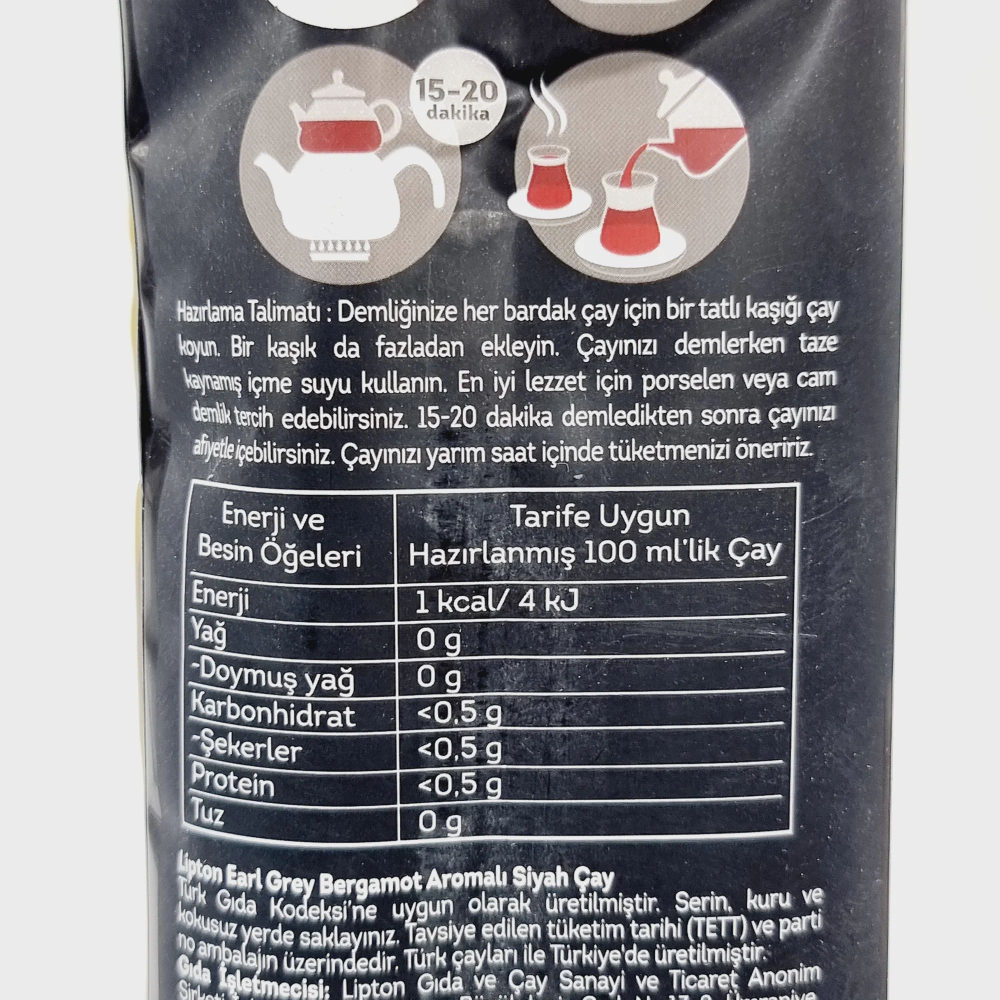 Lipton чай черный рассыпной Earl Grey 500 г (Турция)