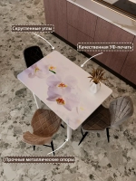 Обеденный стол "Орхидея белая" 90x60 см