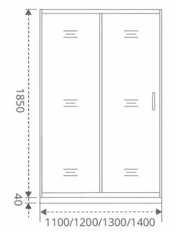 Душевая дверь в нишу Bas Latte WTW-140-G-WE 140*185 без поддона