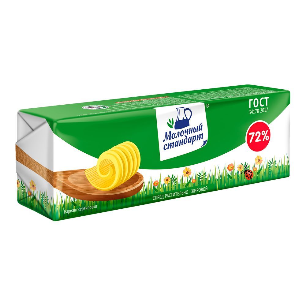 Масло сливочное Молочный Стандарт 72% 500гр (зелен)