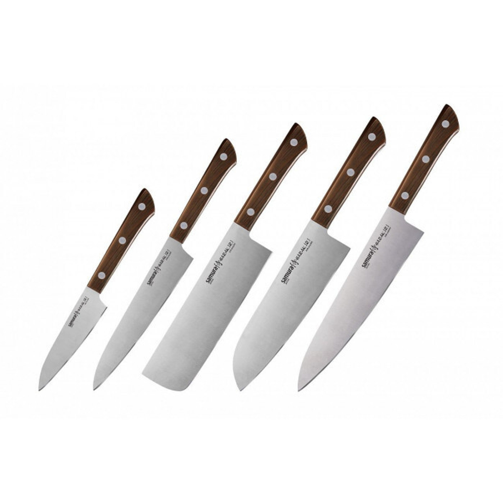 SHR-0250WO Набор ножей 5 в 1 "Samura HARAKIRI" (11, 23, 43, 85, 95), AUS-8, ABS пластик