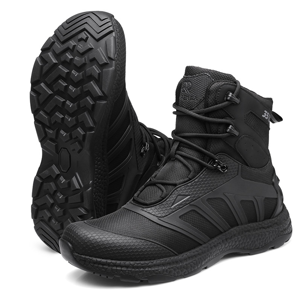 QIANGREN 3515 Men"s High Top Boots Mountaineering Shoes With Water Repellent Properties