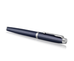Ручка роллер Parker IM Metal Matte Blue CT, стержень: F, цвет чернил: black, в подарочной упаковке.