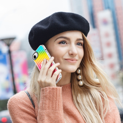 Усиленный прозрачный чехол (Gradient Rainbow) с поддержкой MagSafe от Dux Ducis для iPhone 16e и 17e, серия Zest Series Case
