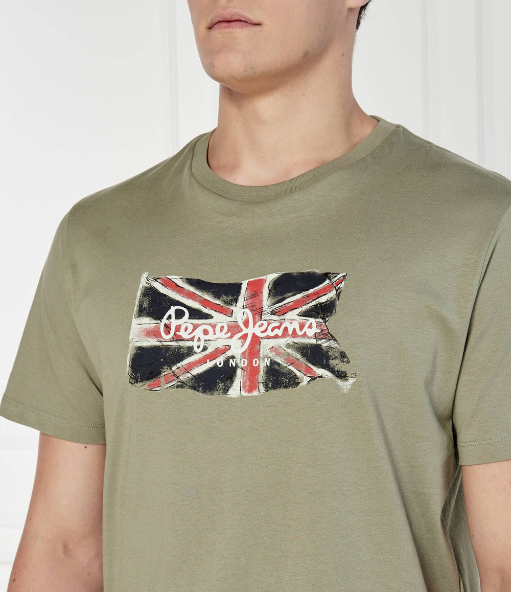 Футболка Pepe Jeans London - оливковый(PM509384)