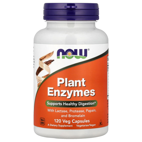 NOW Foods, Растительные ферменты, 120 растительных капсул