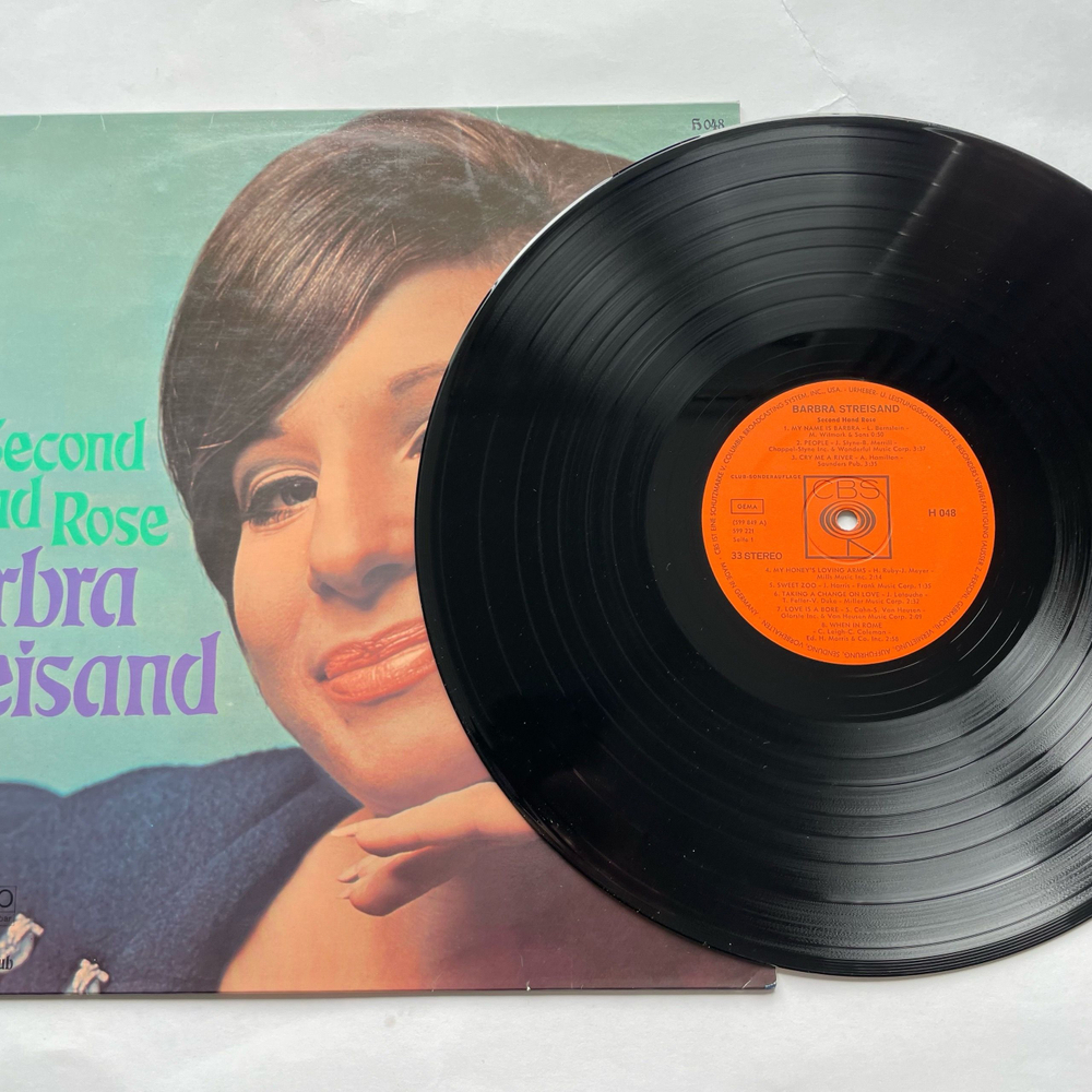 Винтажная виниловая пластинка LP Barbra Streisand Second Hand Rose (Германия 1967)