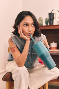 Термостакан Klean Kanteen Rise Tumbler 36oz Straw Lid (1065 мл) Brittany Blue
