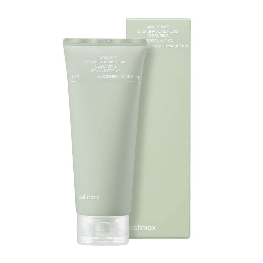 Очищающая пенка с BHA-кислотой и центеллой Celimax Ji Woo Gae Cica BHA Acne Foam Cleansing 150 мл