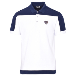 Мужское поло теннисное EA7 Man Jersey Polo Shirt - white