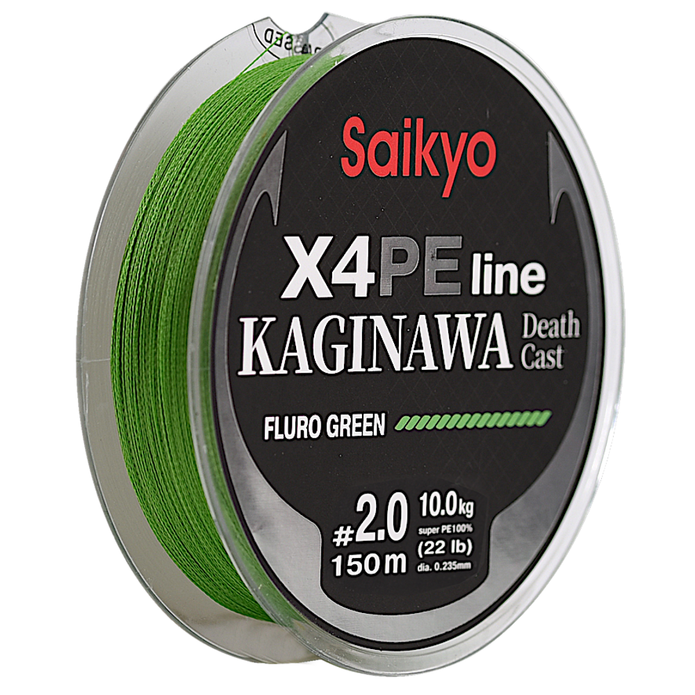 Шнур Saikyo Kaginawa X4PE 150м Зелёный Fluo -