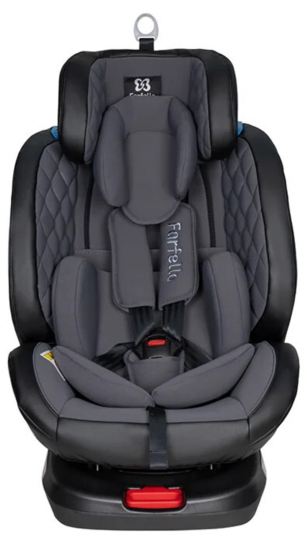 Автокресло детское ISOFIX YB102A NEW (Тёмно-серый/экокожа Dark grey/Black PU)