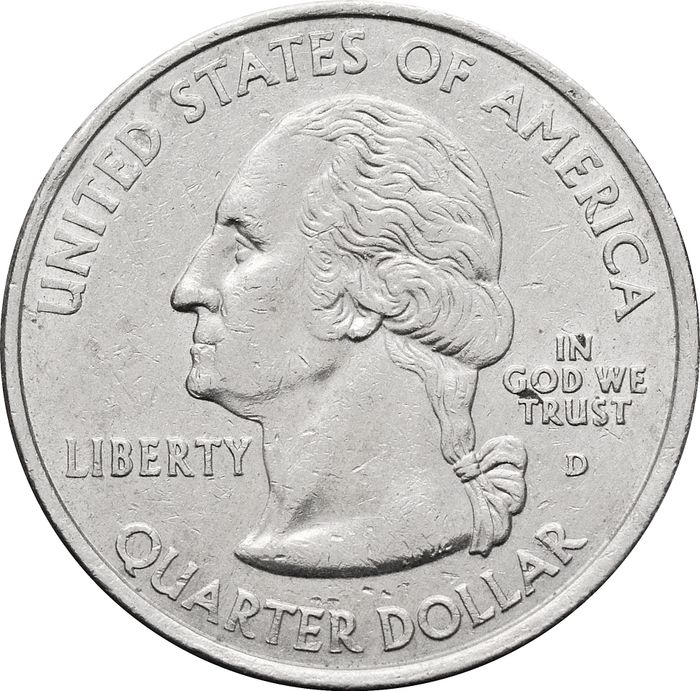 25 центов (1/4 доллара, квотер) 2001 США «Штат Вермонт» (D) XF