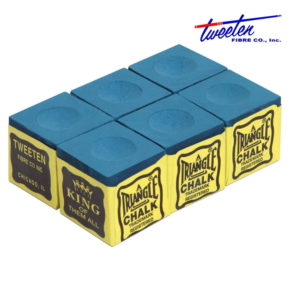 Мел бильярдный "Triangle" Blue 6шт.