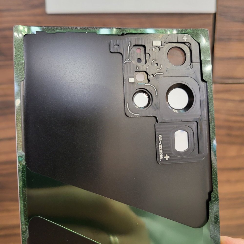 Крышка для Samsung S22 Ultra - задняя стеклянная панель "хорошее качество" (золотисто-бронзового цвета)
