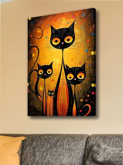 Картина Кот перед закатом модульная 50x70см 1шт.