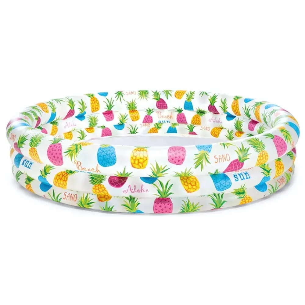 Бассейн надувной круглый 132*28 см Pineapple Splash Intex (59431NP)