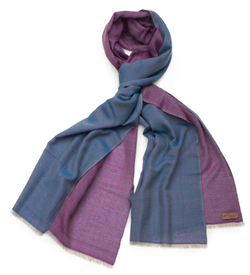 Шаль REVERSIBLE Шаль кашемир 100% Patricia D 70x200 Сиреневый