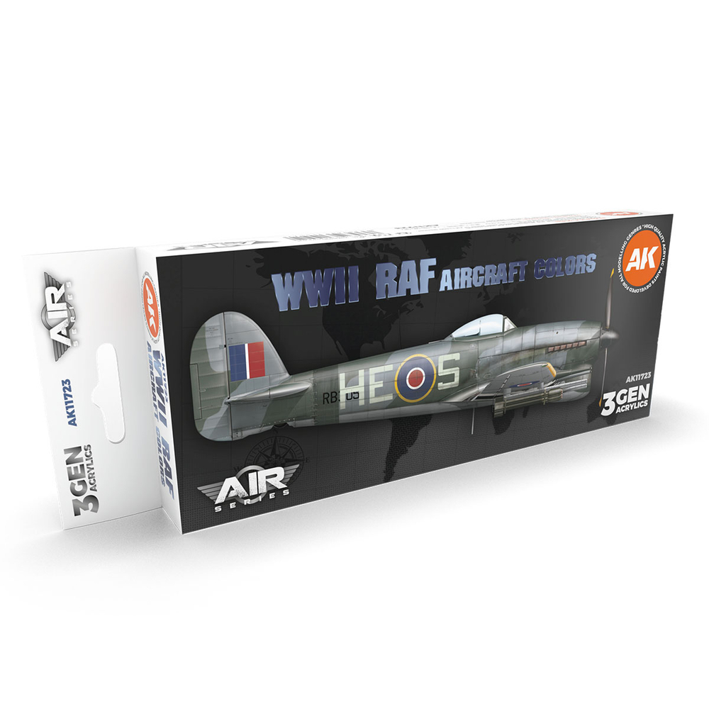 Набор красок AK interactive WWII RAF Aircraft Colors SET 3G, 8 красок