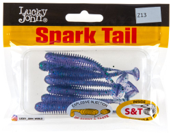 Мягкая съедобная приманка LJ Pro Series Spark Tail 3,0 in (76 мм), цвет Z13, 7шт.