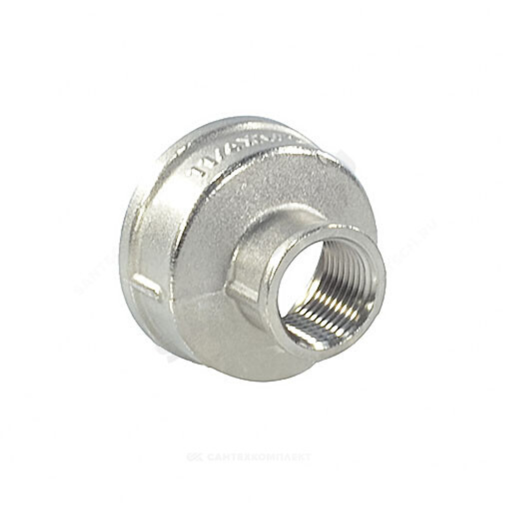 Муфта латунь никель переходная Ду 50х32 (2"х1 1/4") ВР/ВР SantechSystems