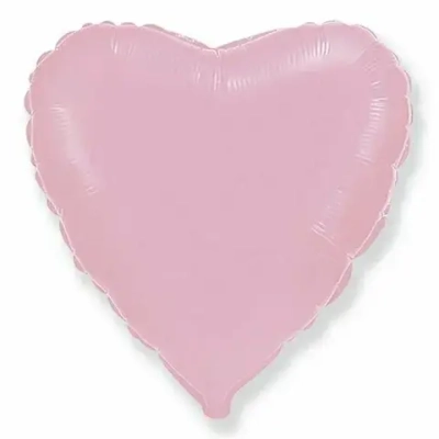 Сердце Light Pink 18"/45см шар фольга