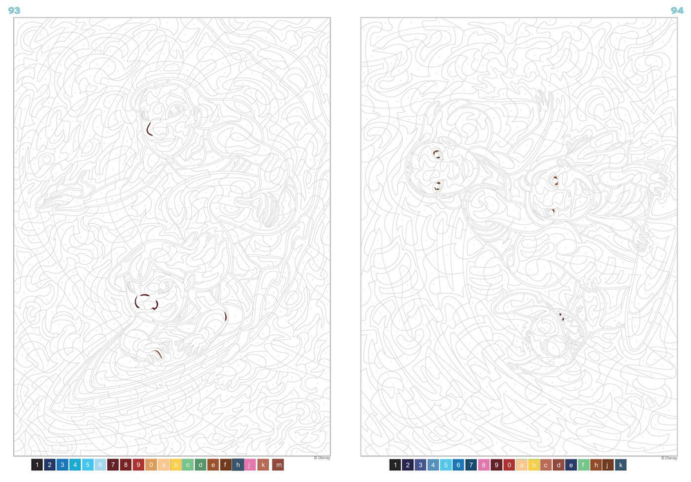 Раскраска по номерам Coloriages mysteres Disney Sous l'ocean - Под океаном / 9782019461560