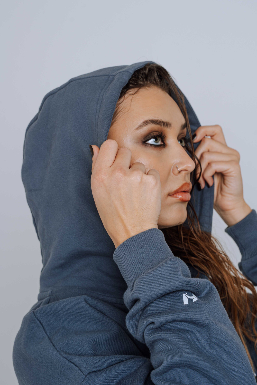 Худи Relaxed Zip Hoodie POWER 895 Серая