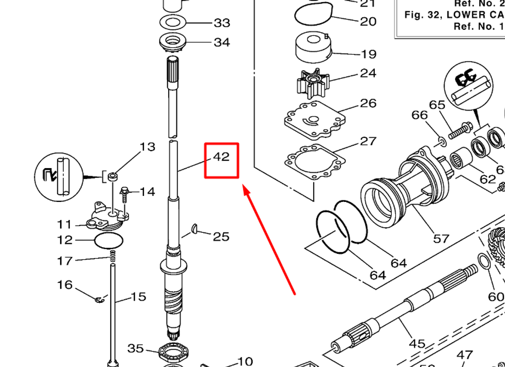 6P2-45501-11-00 DRIVE SHAFT COMP.