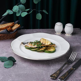 Тарелка 30 см, фарфор, "Aristocrat-Gold". Noble